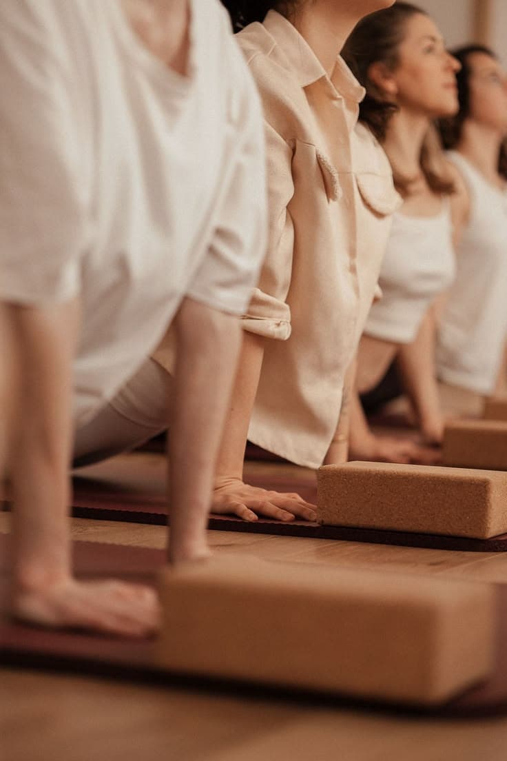 Peaceful yoga practice